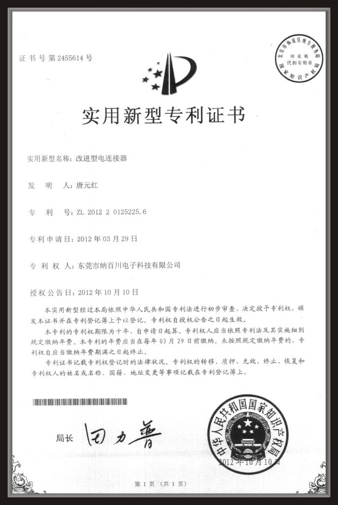 Patent Certificate (8)