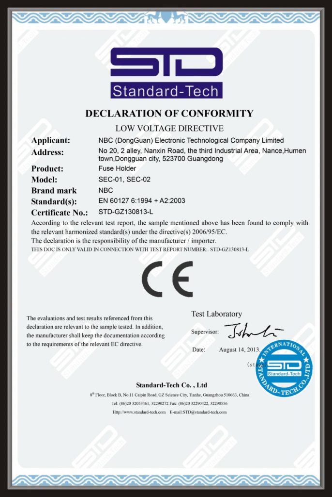 SEC CE Certificate