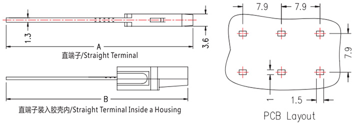 Combinatie van voedingsconnector PA45-3