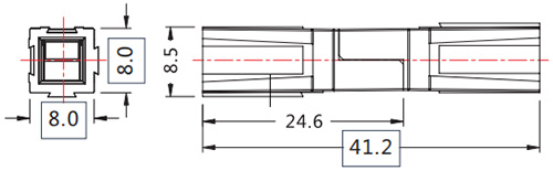 Combinatie van voedingsconnector PA45-4