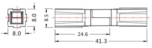 Kombination aus Leistungsstecker PA45-7