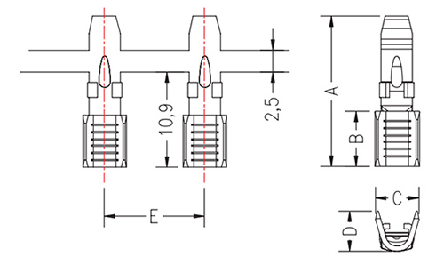 Combinación de conector de alimentación PA45-8