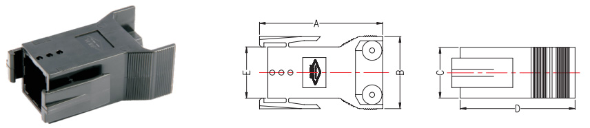 Combinatie van voedingsconnector PA45-9