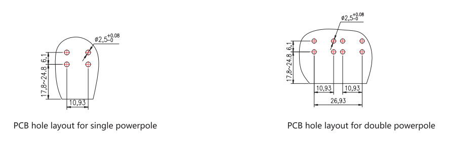 पॉवर कनेक्टर PA75-10 चे संयोजन