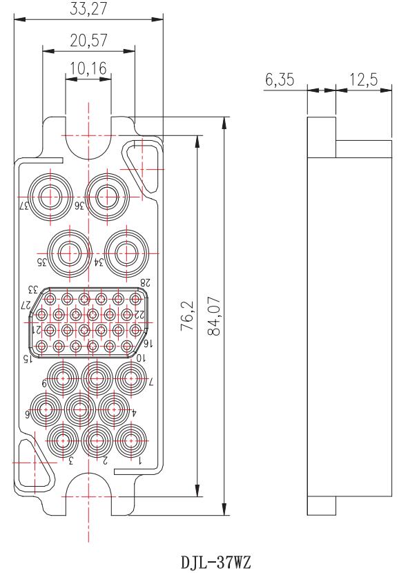 Espectre de tipus de contacte (des del costat de la combinació de connectors) d