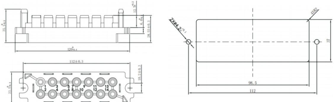 Connector d'alimentació del mòdul DJL14-14 sicket