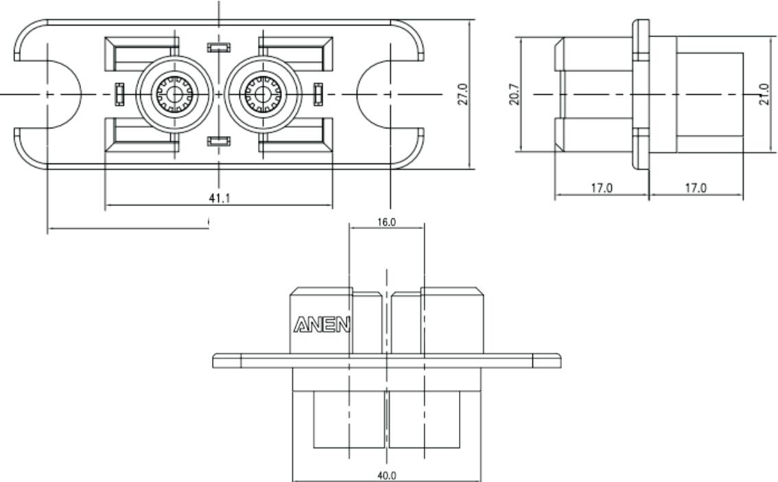 Module Power միակցիչ DJL150 Jack չափը