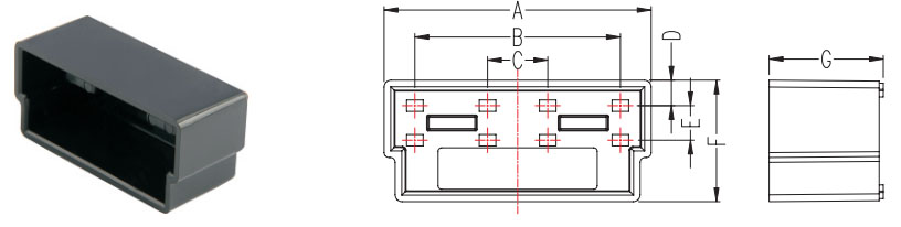 Konektè pouvwa multipol SA50&SA50(2 +2)-11