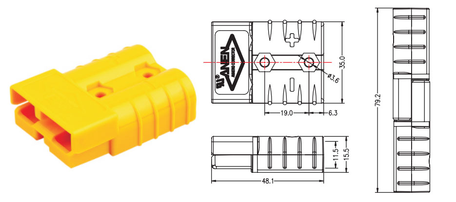 Connecteurs d'alimentation multipolaires SA50&SA50(2 +2)-4