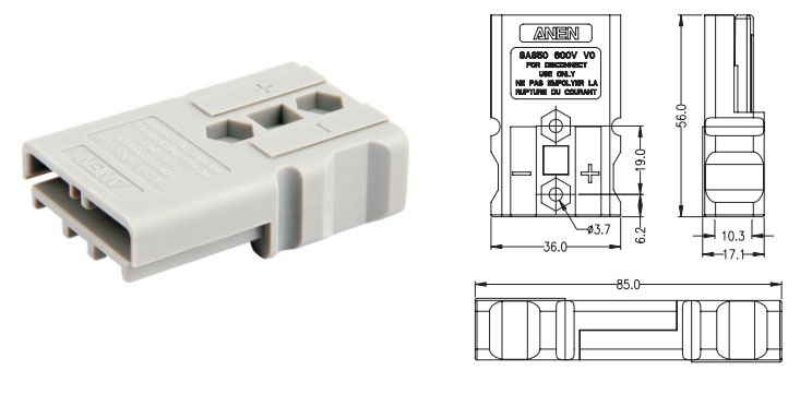 Multipole Power Connectors SAS50-3