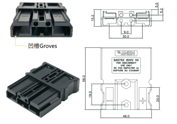 Connectors d'alimentació multipolars SAS75&SAS75X-4