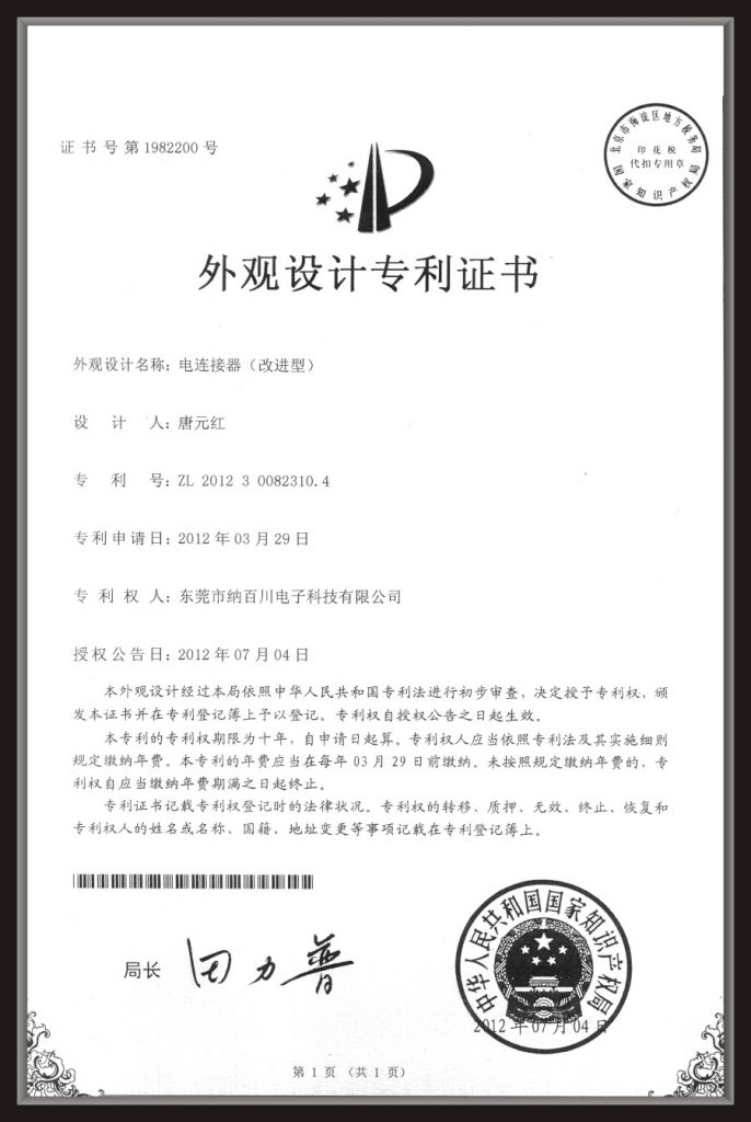Patent Certificate (5)